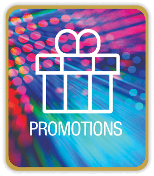 Valley View Casino promotional card featuring a colorful and eye-catching design with casino branding elements.